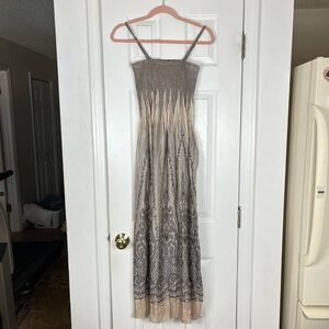 Anthropologie Lapis Floral Crepe Smocked Converter Maxi Dress
